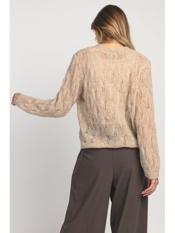 Fobya Fobya Kardigan F1967 Beżowy Basic Fit