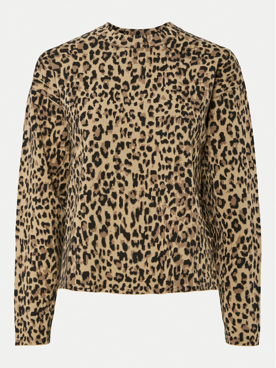 Pieces Pieces Πουλόβερ Seo 17156343 Καφέ Regular Fit