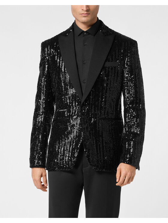 PHILIPP PLEIN PHILIPP PLEIN Marynarka 23087 Czarny Regular Fit