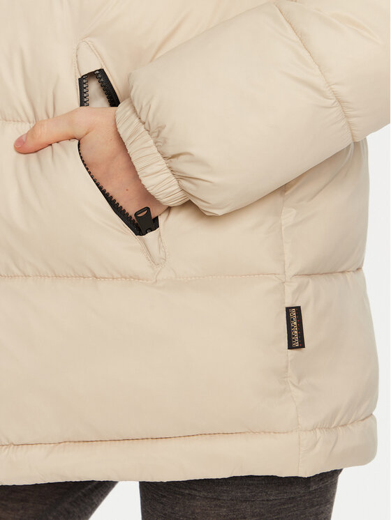 Napapijri Napapijri Žieminė striukė A-Box Logo NP0A4HZ2 Smėlio Regular Fit