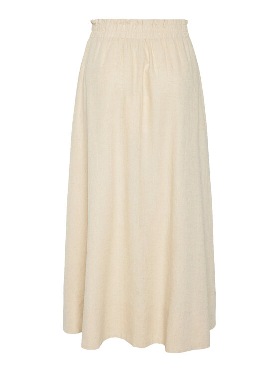 YAS YAS Spódnica maxi Flaxy 26036370 Beżowy Regular Fit