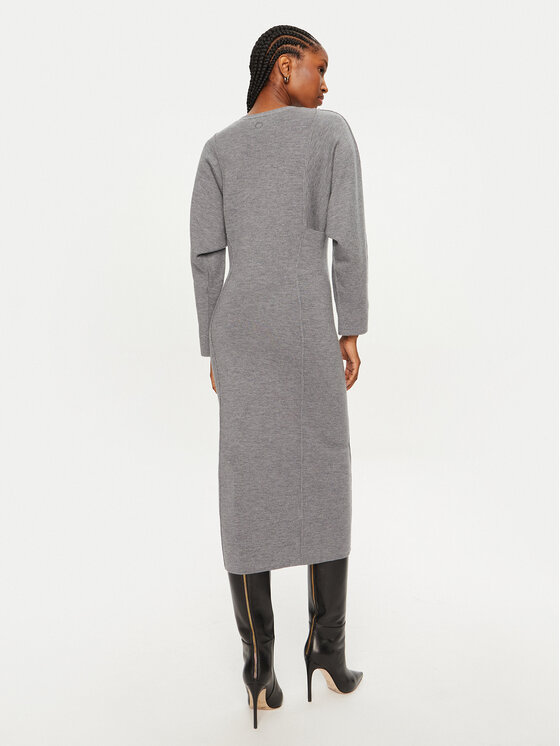 PINKO PINKO Sukienka dzianinowa Vitigno 103944 A221 Szary Regular Fit