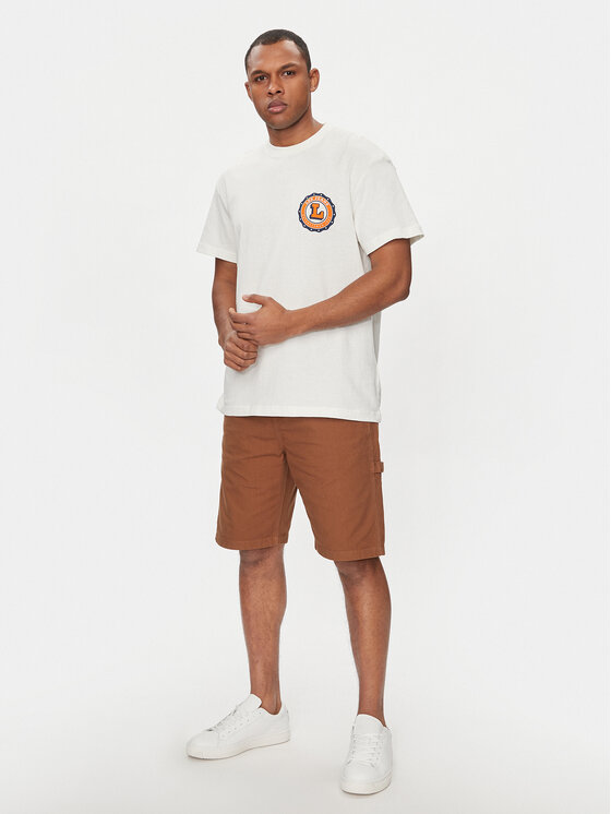 Lee Lee Kratke hlače iz tkanine Carpenter 112349191 Rjava Relaxed Fit