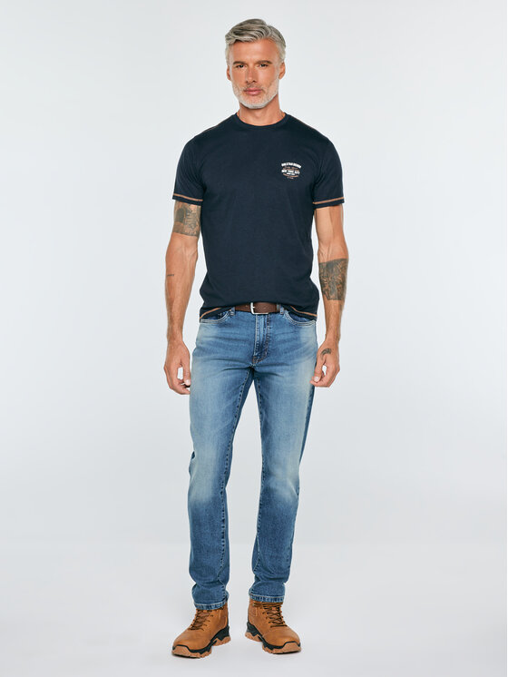 BIG STAR BIG STAR T-Shirt ELVINER Granatowy Basic Fit
