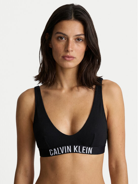 Calvin Klein Swimwear Bikini partea de sus LV00Q61211 Negru