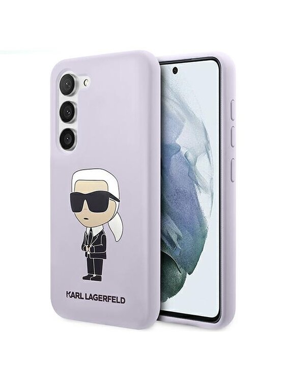 Etui na telefon KARL LAGERFELD, Fioletowe, Silicone Ikonik