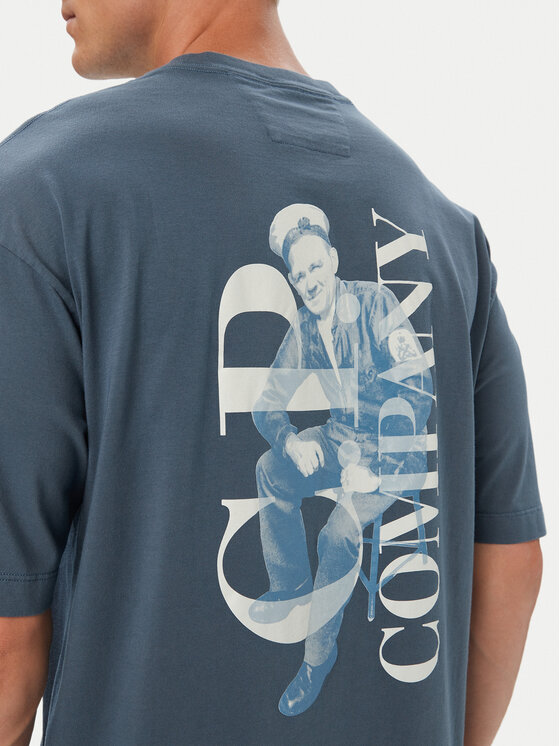 C.P. Company C.P. Company T-Shirt 21CMTS209A110579W Blau Comfort Fit
