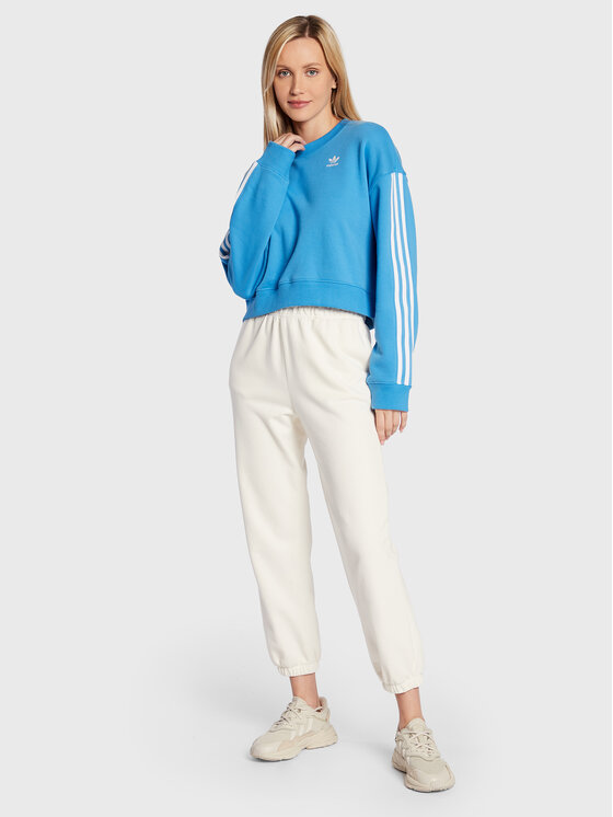 adidas adidas Bluză Allover Print HN3641 Albastru Relaxed Fit