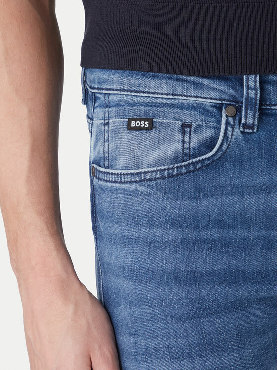 BOSS BOSS Jeansy P-Delaware 50555220 Granatowy Slim Fit