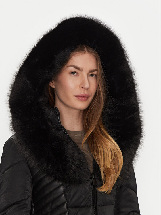 Guess Guess Pehelykabát New Oxana W4BL61 WGLZ0 Fekete Regular Fit