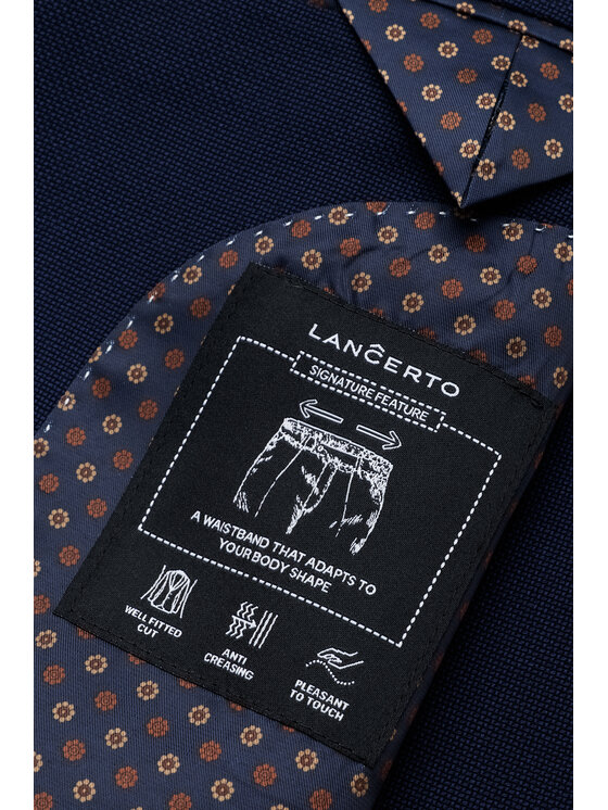 Lancerto Lancerto Garnitur Siracusa GA073126000001 Granatowy Slim Fit