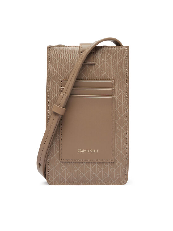 Calvin Klein Calvin Klein Geantă pentru telefon Emblem Aop Phone Crossbody LV04F1115G Maro