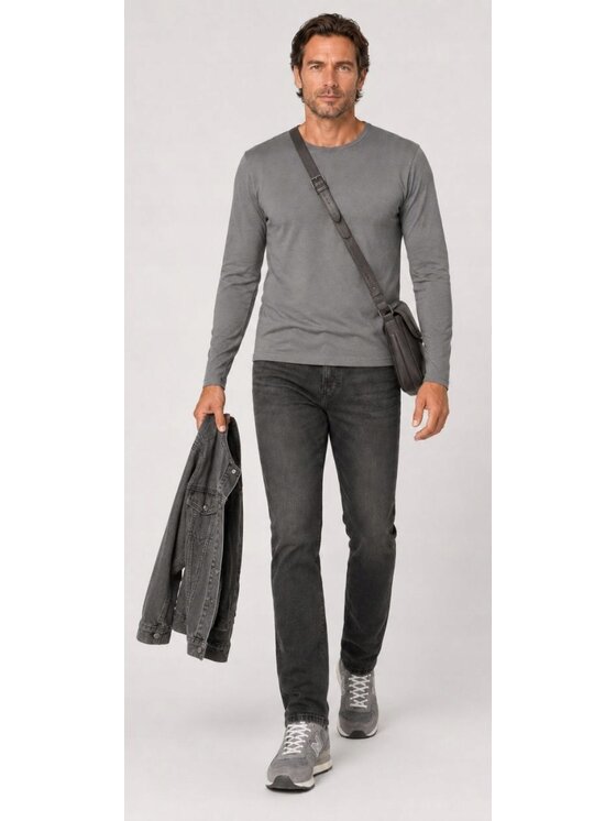 Wrangler Wrangler Jeansy Texas Slim Czarny Slim Fit