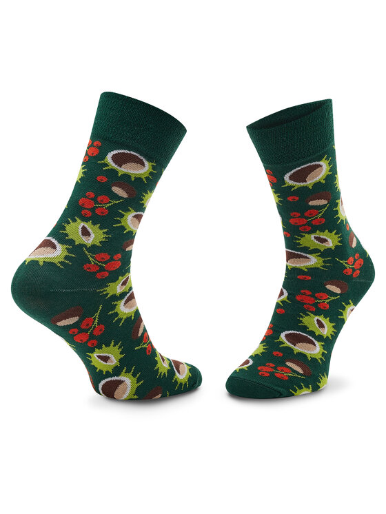 Zooksy Zooksy Zestaw 2 par wysokich skarpet unisex Mixtury Leśne Zielony