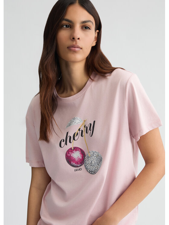 Liu Jo Liu Jo T-Shirt WA5343JS923M9517 Różowy Regular Fit