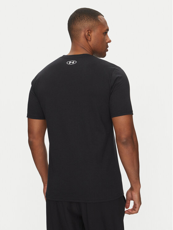 Under Armour Under Armour T-krekls Strip Logo 1390203 Melns Relaxed Fit
