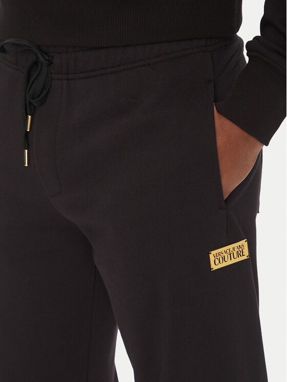 Versace Jeans Couture Versace Jeans Couture Teplákové nohavice 78GAAT08 Čierna Regular Fit