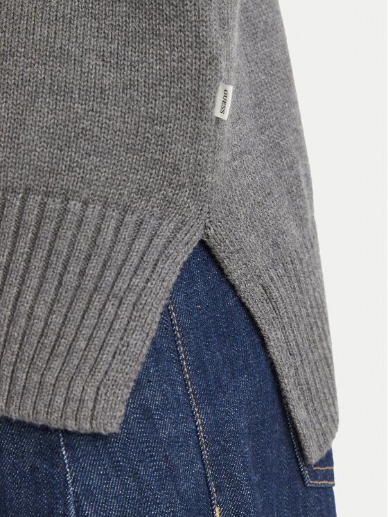 Guess Jeans Guess Jeans Pulover W6BR08 Z1251 Gri închis Regular Fit
