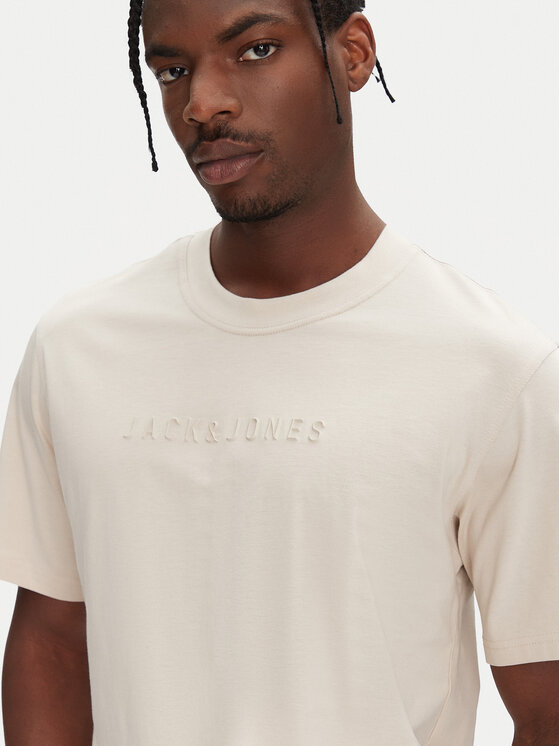 Jack & Jones Jack & Jones T-Shirt Recharge 12273070 Beżowy Relaxed Fit