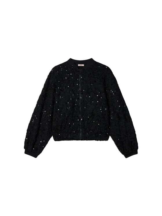 Oltre Oltre Płaszcz zimowy 8012E000189N033 Czarny Over Fit
