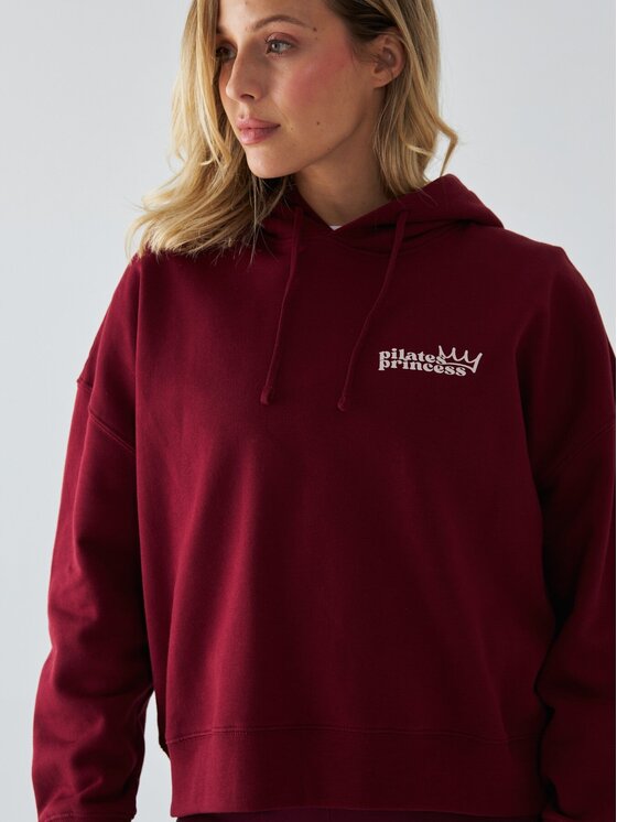 BeShaped BeShaped Bluza Pilates Princess Bordowy Oversize