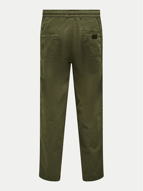 Only & Sons Only & Sons Hlače iz tkanine Sinus 22030239 Zelena Loose Fit