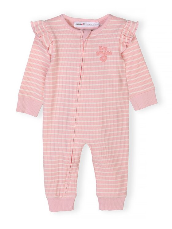 minoti minoti Komplet pajacy 28BABYRIB3 Różowy Regular Fit
