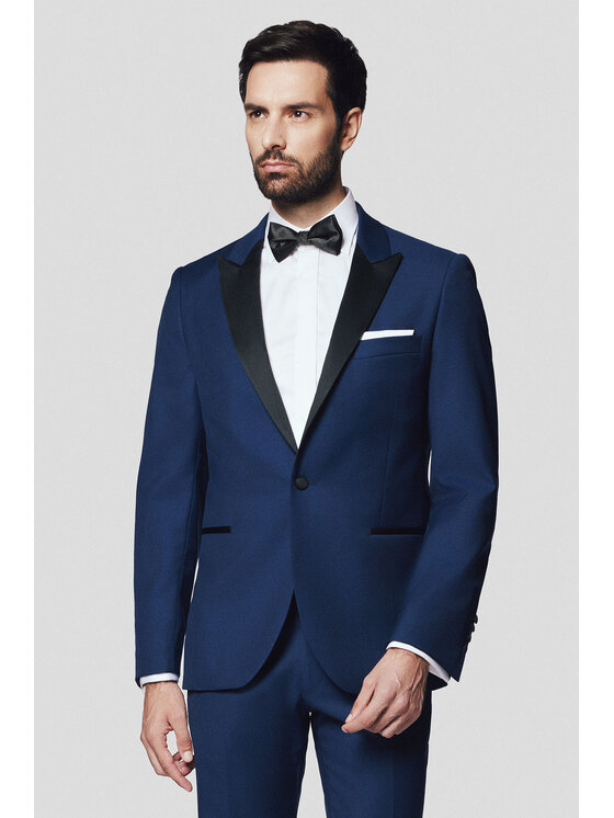 Lancerto Lancerto Garnitur Chesapeake GA001124000009 Granatowy Regular Fit