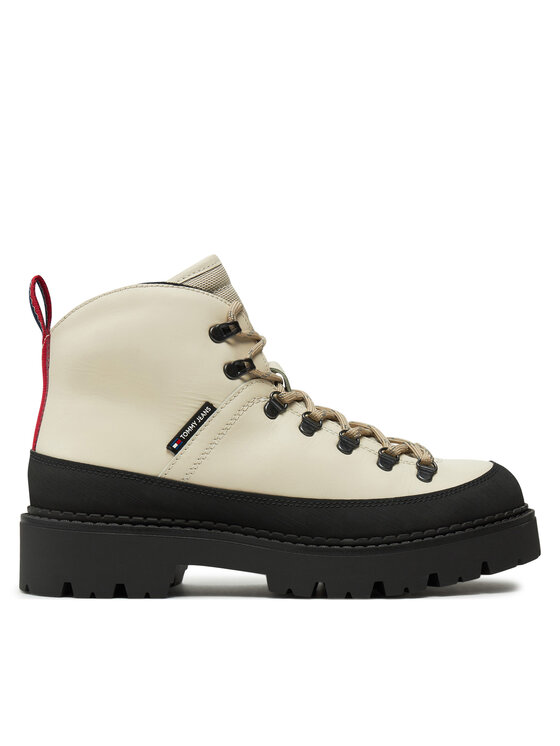 Tommy Jeans Tommy Jeans Schnürstiefeletten Tjm Hiking Boot Wl EM0EM01491 Écru