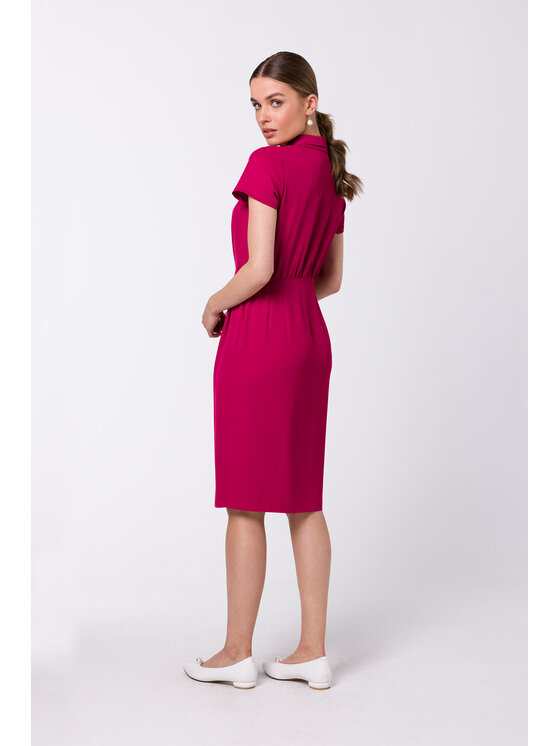 Stylove Stylove Košeľové šaty S335 Fialová Regular Fit