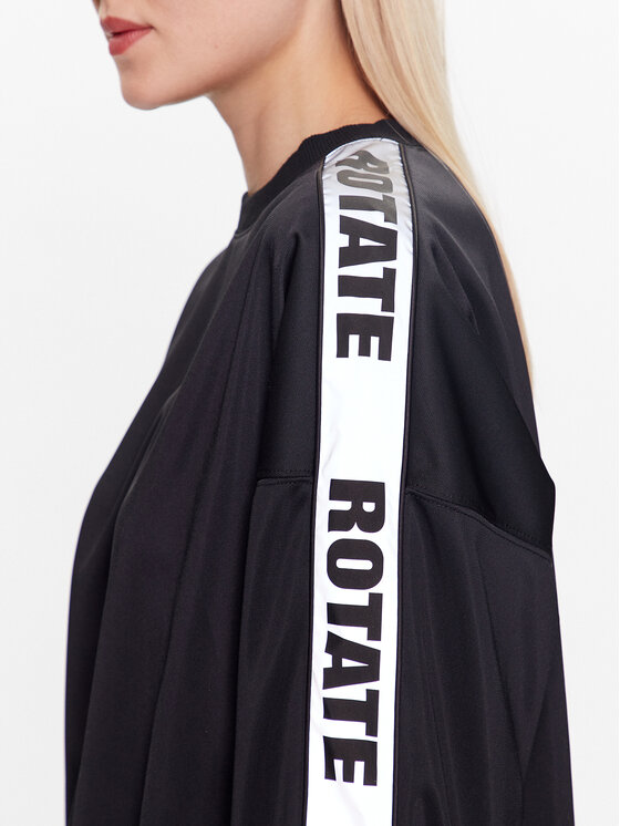 ROTATE ROTATE Μπλούζα Long 700162100 Μαύρο Relaxed Fit