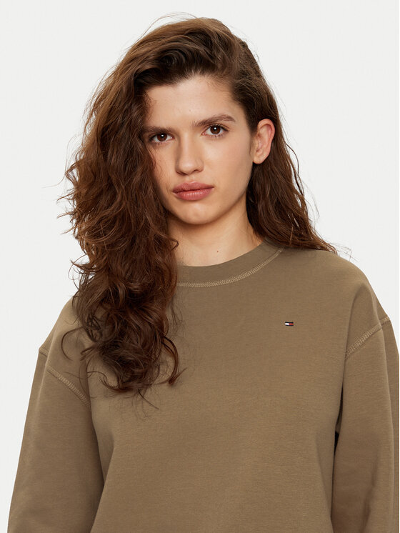 Tommy Hilfiger Tommy Hilfiger Μπλούζα WW0WW41246 Καφέ Relaxed Fit