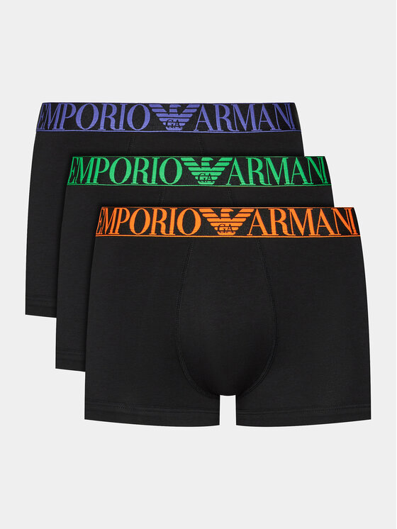 Férfi 3 darab boxer Emporio Armani Underwear, Méret: S, Fekete, 111357 4R726 29821