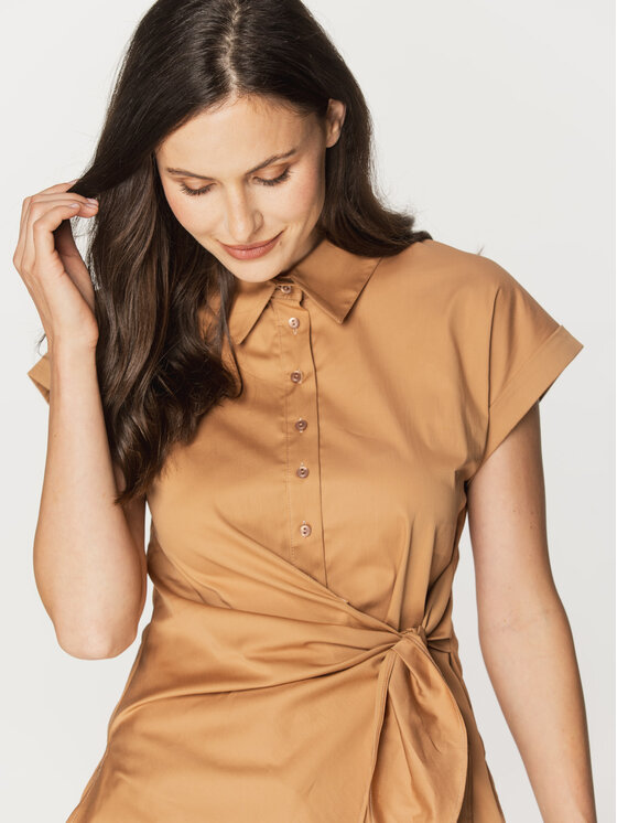 Willsoor Willsoor Koszula 61360 Brązowy Regular Fit