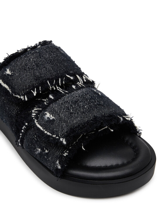 Inuikii Inuikii Παντόφλες Classic Jeans Velcro 70104-143 Μαύρο