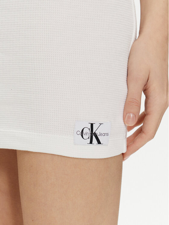Calvin Klein Jeans Calvin Klein Jeans Sukienka letnia J20J223416 Écru Slim Fit