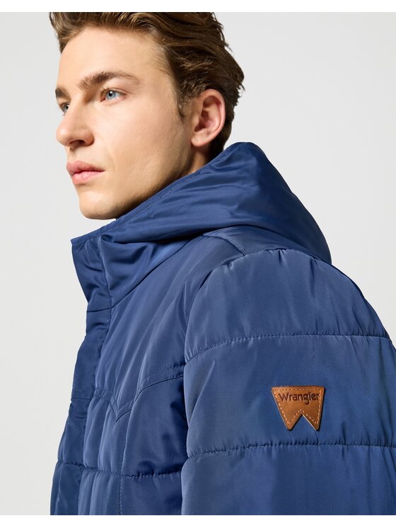 Wrangler Wrangler Kurtka puchowa Wrangler TRANSITIONAL PUFFER Niebieski Regular Fit