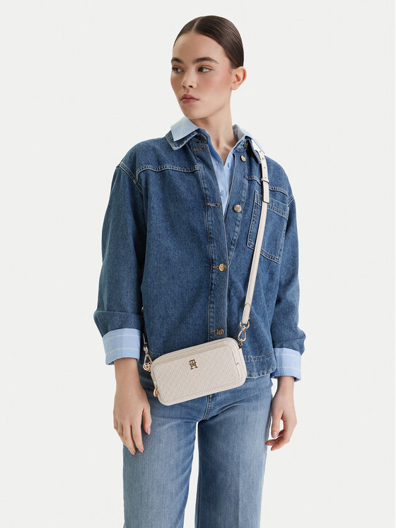 Tommy Hilfiger Tommy Hilfiger Borsetta Th Daily Camera Bag Mono AW0AW18414 Bianco