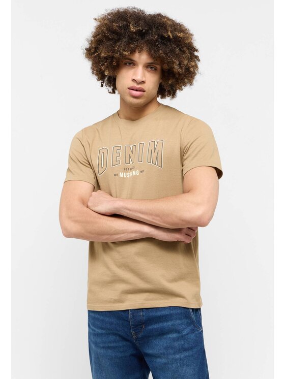 Mustang Mustang T-shirt Style Austin Beige Regular Fit