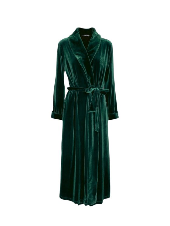 LAUREN RALPH LAUREN LAUREN RALPH LAUREN Pigiama vestaglia - Ralph Lauren - donna - velluto Verde Regular Fit