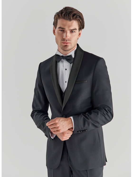 Pako Lorente Pako Lorente Marynarka P000B-3S-001 Czarny Slim Fit