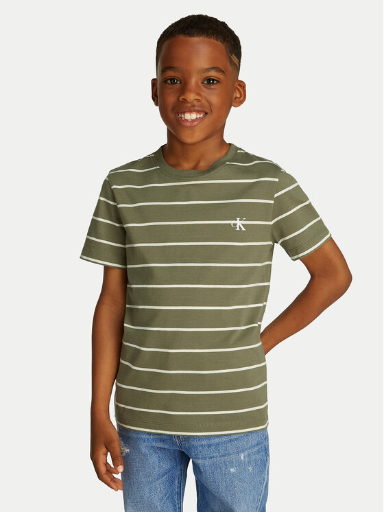 Calvin Klein Jeans 2er-Set T-Shirts - Kinderkleidung, Größe 12Y Grün IB0IB02364