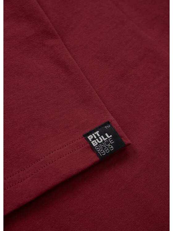 PITBULL PITBULL T-Shirt Koszulka No Logo 20 XL Bordowy Regular Fit