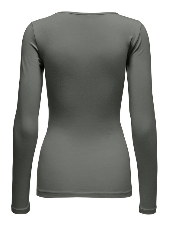 ONLY ONLY Majica Live Love 15204712 Siva Stretch Fit