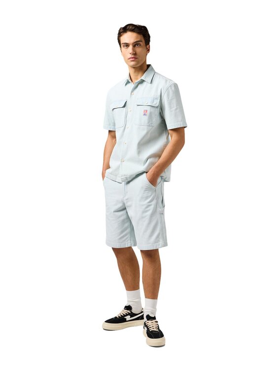 Wrangler Wrangler Szorty materiałowe 112362503 Biały Regular Fit