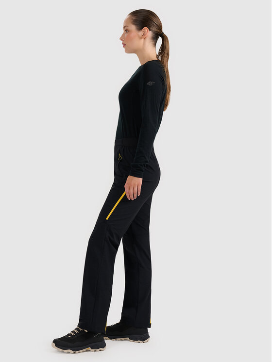 4F 4F Spodnie outdoor HALNY Czarny Regular Fit