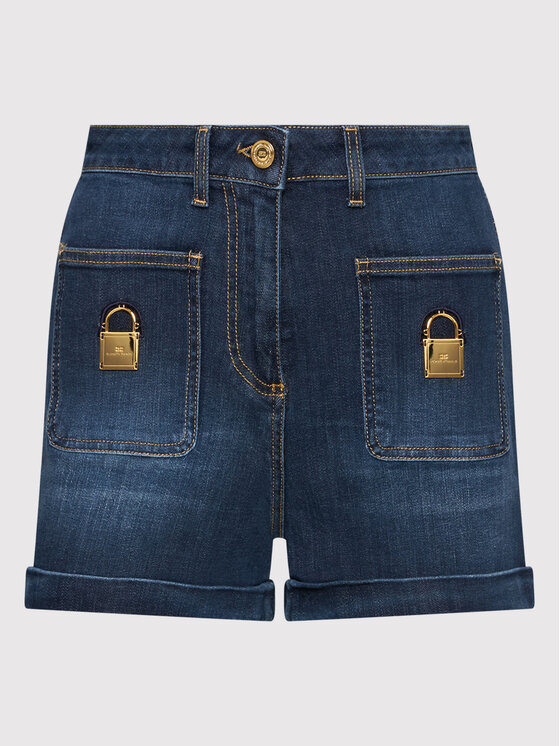 Elisabetta Franchi Elisabetta Franchi Džínové šortky HJ-12S-21E2-V320 Tmavomodrá Slim Fit