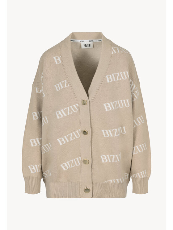 BIZUU BIZUU Kardigan KYLE Beżowy Standard Fit