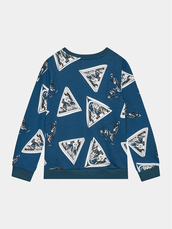 Guess Guess Mikina N3BQ00 KAD73 Modrá Regular Fit