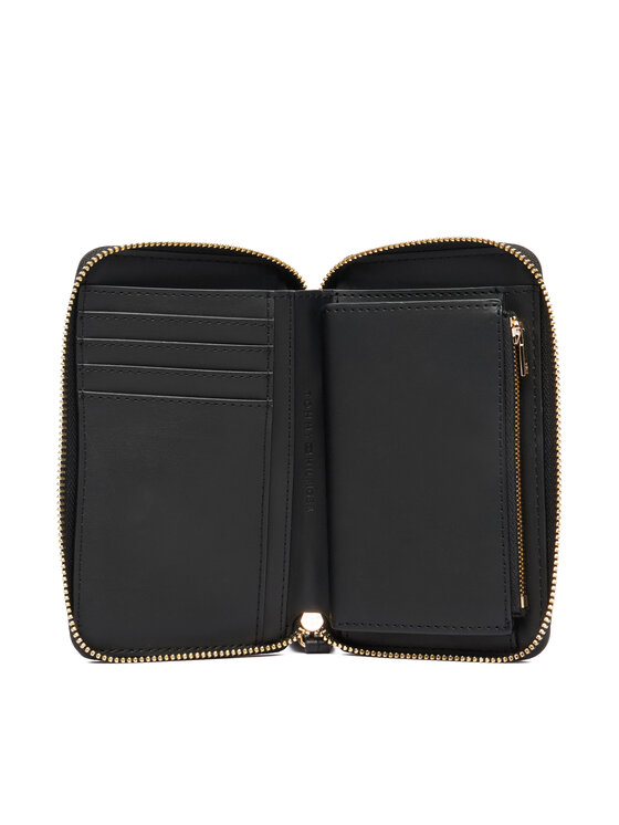 Tommy Hilfiger Tommy Hilfiger Käekott Th Logotape Compact Zip Around AW0AW18699 Must